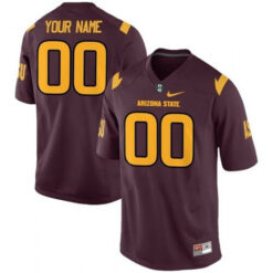 Custom Arizona State Sun Devils Football Maroon Stitched Jersey