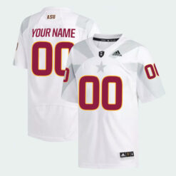 Custom Arizona State Sun Devils Football White Game Stitched Jersey