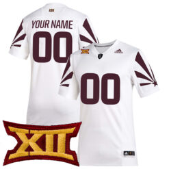 Custom Arizona State Sun Devils Football White Stitched Jersey w/ XII Patch