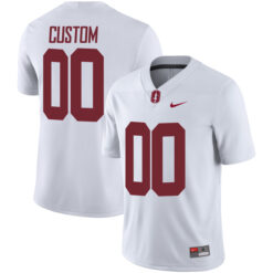 Custom Stanford Cardinal Football White Game Stitched Jersey