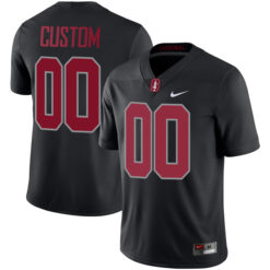 Custom Stanford Cardinal Football Black Alternate Game Stitched Jersey