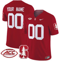 Custom Stanford Cardinal Football Cardinal Vapor Limited Stitched Jersey w/ ACC Patch
