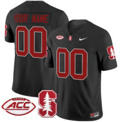 Custom Stanford Cardinal Football Black Vapor Limited Stitched Jersey w/ ACC Patch