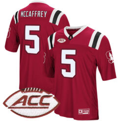 Christian McCaffrey Stanford Cardinal Football Cardinal Colosseum Foos Ball Stitched Jersey w/ ACC Patch