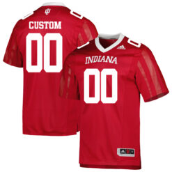 Custom Indiana Hoosiers Football Crimson Home Game Stitched Jersey