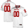 Custom Indiana Hoosiers Football White Away Game Stitched Jersey