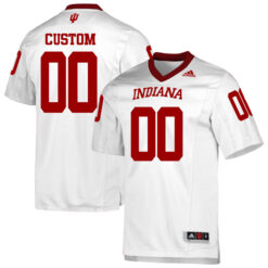 Custom Indiana Hoosiers Football White Away Game Stitched Jersey
