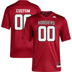 Custom Indiana Hoosiers Football Crimson Premier Stitched Jersey