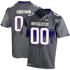 Custom Northwestern Wildcats Football Grey Alternate Game Stitched Jersey