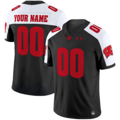 Custom Wisconsin Badgers Football Black Alternate Limited Stitched Jersey