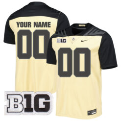 Custom Purdue Boilermakers Football Gold Untouchable Stitched Jersey