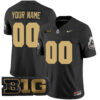 Custom Purdue Boilermakers Football Black Vapor Limited Stitched Jersey w/ B1G Patch