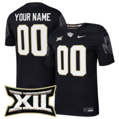 Custom UCF Knights Football Black Home Game Stitched Jersey w/ XII Patch