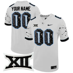 Custom UCF Knights Football White Reach For The Stars Untouchable Stitched Jersey w/ XII Patch