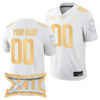 Custom UCF Knights Football Light Mode White Golden Stitched Jersey w/ XII Patch