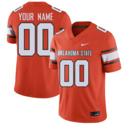 Custom Oklahoma State Cowboys Football Orange Home Game Stitched Jersey