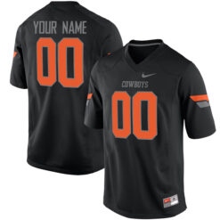 Custom Oklahoma State Cowboys Football Black Alumni Stitched Jersey
