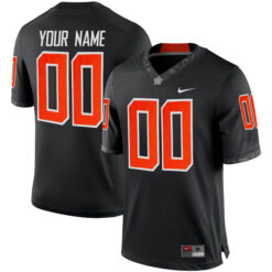Custom Oklahoma State Cowboys Football Black Game Stitched Jersey