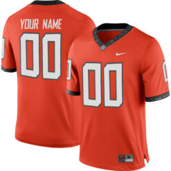 Custom Oklahoma State Cowboys Football Orange Game Stitched Jersey