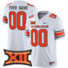 Custom Oklahoma State Cowboys Football White Alternate Game Stitched Jersey w/ XII Patch
