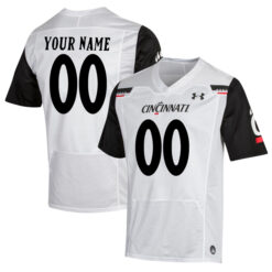 Custom Cincinnati Bearcats Football White Away Stitched Jersey