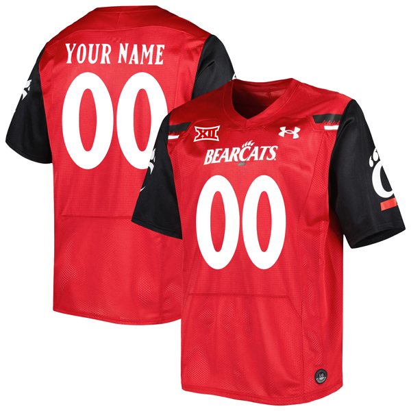 Custom Cincinnati Bearcats Football Red Home Stitched Jersey w/ XII Patch
