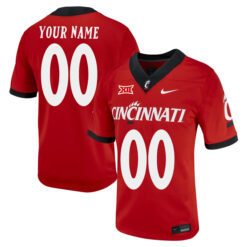 Custom Cincinnati Bearcats Football Red Untouchable Stitched Jersey w/ XII Patch