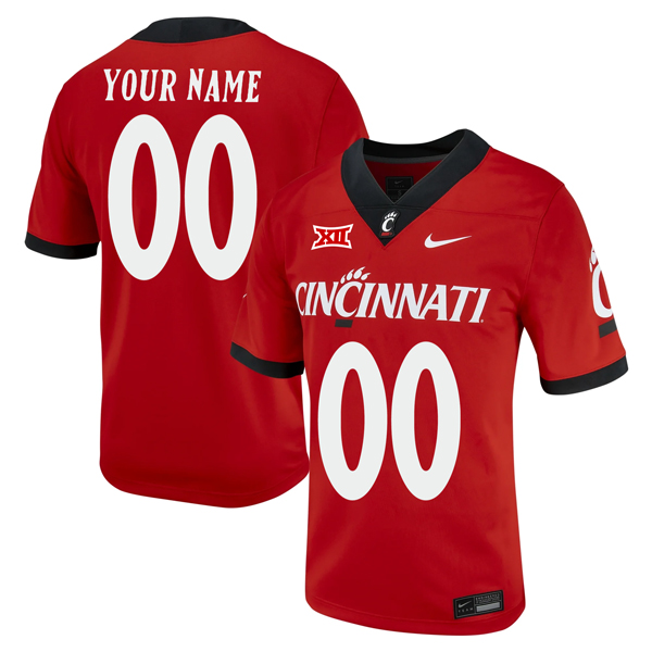 Custom Cincinnati Bearcats Football Red Untouchable Stitched Jersey w/ XII Patch