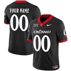 Custom Cincinnati Bearcats Football Black Vapor Limited Stitched Jersey w/ XII Patch