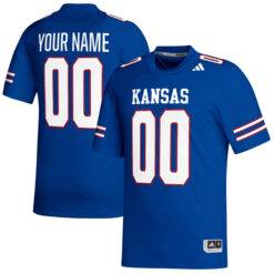 Custom Kansas Jayhawks Football Royal Blue Stitched Jersey