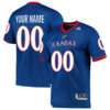 Custom Kansas Jayhawks Football Royal Premier Stitched Jersey