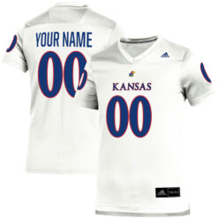 Custom Kansas Jayhawks Football White Stitched Jersey
