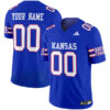 Custom Kansas Jayhawks Football Royal 2024 Vapor F.U.S.E Limited Stitched Jersey