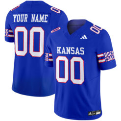 Custom Kansas Jayhawks Football Royal 2024 Vapor F.U.S.E Limited Stitched Jersey