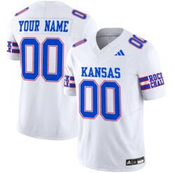 Custom Kansas Jayhawks Football White 2024 Vapor F.U.S.E Limited Stitched Jersey