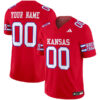 Custom Kansas Jayhawks Football Red 2024 Vapor F.U.S.E Limited Stitched Jersey