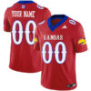 Custom Kansas Jayhawks Football Red Vapor F.U.S.E Limited Stitched Jersey