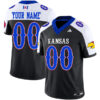 Custom Kansas Jayhawks Football Alternate Black Vapor F.U.S.E Limited Stitched Jersey