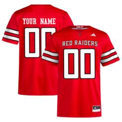 Custom Texas Tech Red Raiders Football Red Home Premier Stitched Jersey