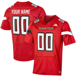 Custom Texas Tech Red Raiders Football Red Stitched Jersey