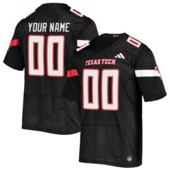 Custom Texas Tech Red Raiders Football Black Stitched Jersey
