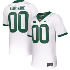 Custom Baylor Bears Football White Untouchable Stitched Jersey w/ XII Patch