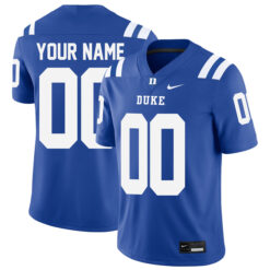 Custom Duke Blue Devils Football Royal Home Game Stitched Jersey