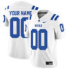 Custom Duke Blue Devils Football White Away Game Stitched Jersey