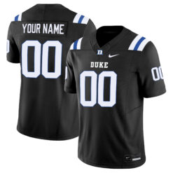 Custom Duke Blue Devils Football Black Vapor F.U.S.E Limited Stitched Jersey