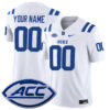 Custom Duke Blue Devils Football White Vapor F.U.S.E Limited Stitched Jersey w/ ACC Patch