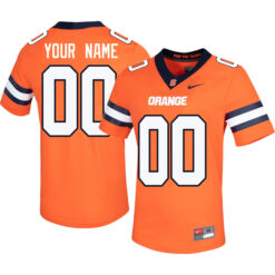 Custom Syracuse Orange Football Orange Alternate Game Stitched Jersey