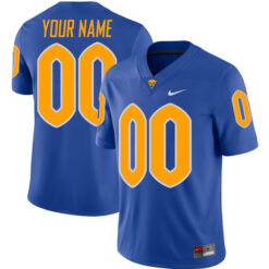 Custom Pittsburgh Panthers Football Royal Alumni Stitched Jersey