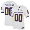 Custom James Madison Dukes Football White Away Stitched Jersey