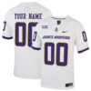 Custom James Madison Dukes Football White Away Stitched Jersey w/ SBC Patch